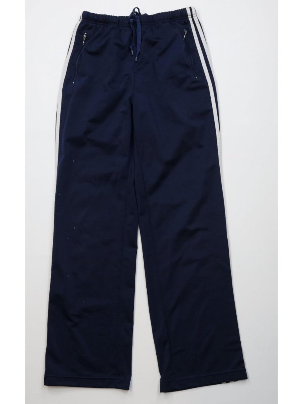 Vintage Y2K 2003 Adidas Mens Medium Distressed Striped Wide Leg Sweatpants Pants